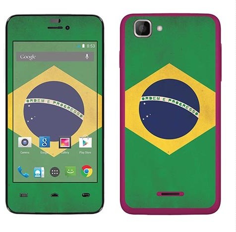 Wiko Royal Sticker Royal tatuaż ścienny RS. 95953 samoprzylepny do Kite mit, motyw flaga Brazylii RS.95953