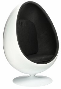 D2.Design Fotel Ovalia Chair biało czarny 176927