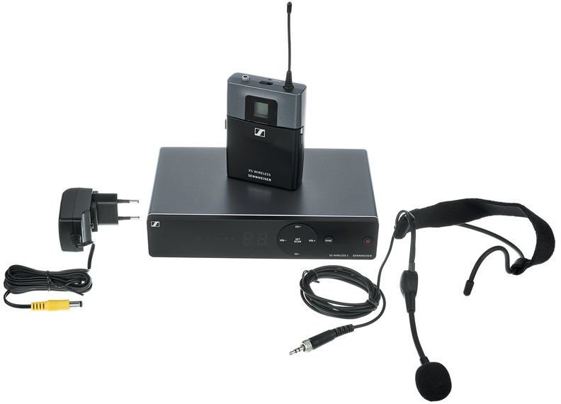 Sennheiser XSW 1-ME3-B - nagłowny mikrofon bezprzewodowy dla wokalistów i performerów. Zakres częstotliwości 614-638 MHz. 29031