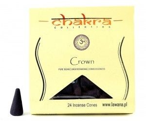 Song Of India Kadzidła stożkowe CROWN na 7 czakrę 24 sztuki