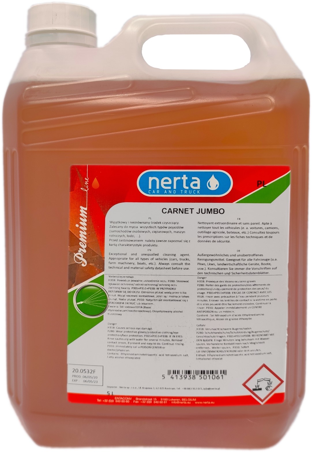 Nerta Carnet Jumbo aktywna piana koncentrat 5L