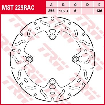 TRW mst229rac tarcza hamulcowa Moto MST229RAC