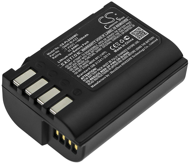 Cameron Sino Panasonic Lumix DC-S5 DMW-BLK22 1600mAh 11.84Wh Li-Ion 7.4V Cameron Sino) CS-PLS500MC