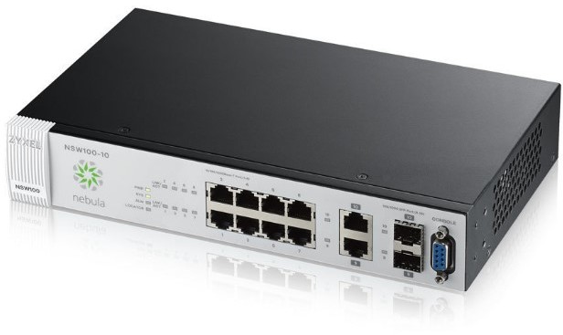 ZyXEL NSW100-10-EU0101F (8 portów 1GbE, 2 porty Combo SFP/RJ45, Nebula) NSW100-10-EU0101F