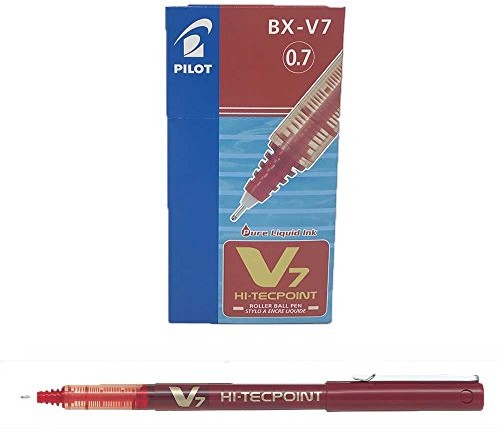 Pilot Pen Pilot V7 Hi Tecpoint pióro kulkowe z płynnym atramentem, czerwony opakowanie 12 szt. 101101202