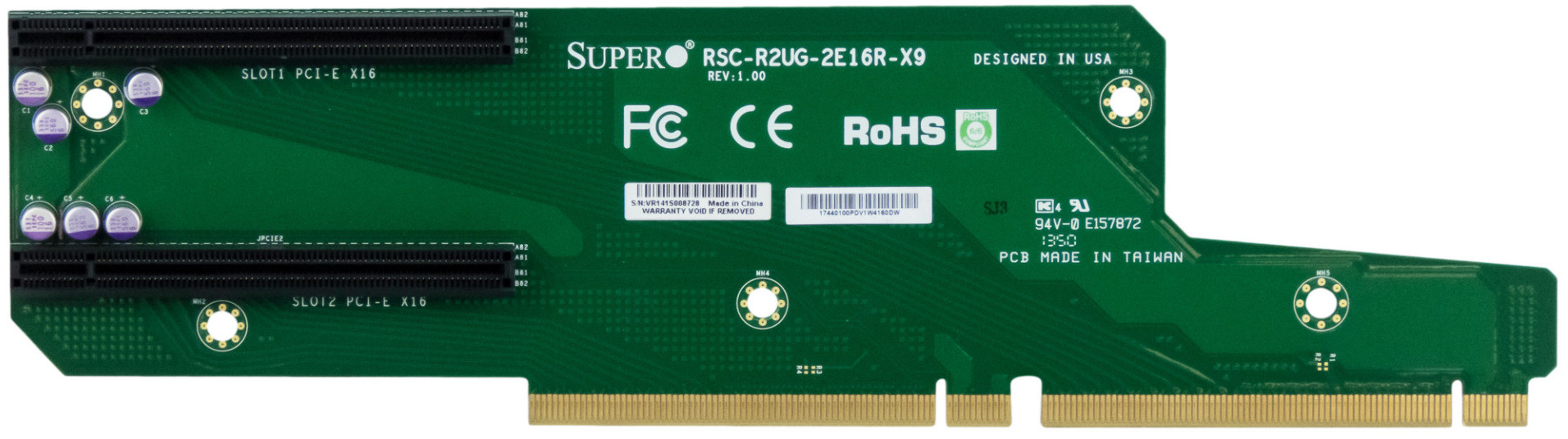 SuperMicro RSC-R2UG-2E16R-X9 Rev: 1.00 Pci-e 2U