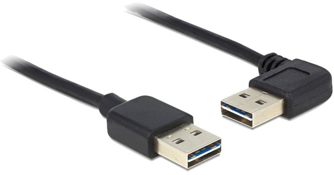 Delock 5m USB 2.0 A m/m 90° kabel USB USB A Czarny