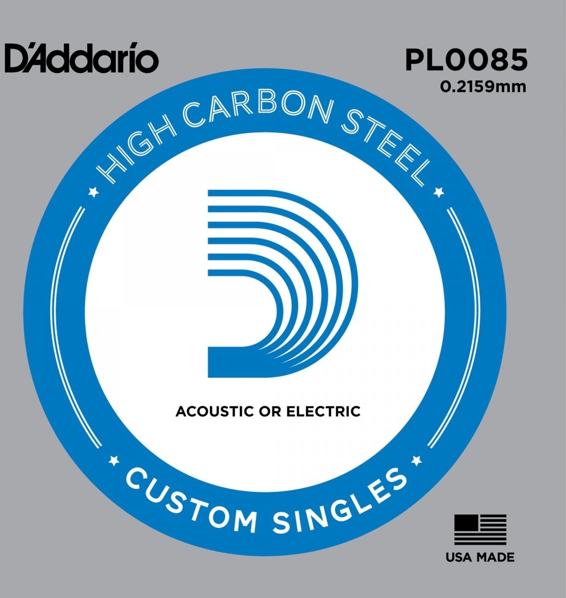 D'Addario pojedyncze gitary (do akustyki lub gitara elektryczna) 0,022 cm (0,009 cala) pl0085 akcesoria gitarowe PL0085