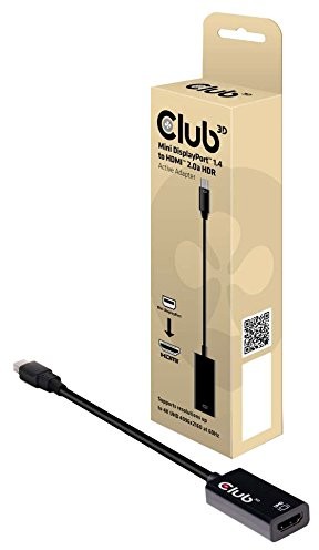 Club 3D Club 3d 1.4 CAC-1180 Mini DisplayPort na HDMI 2.0 A HDR Aktywny Czarny CAC-1180