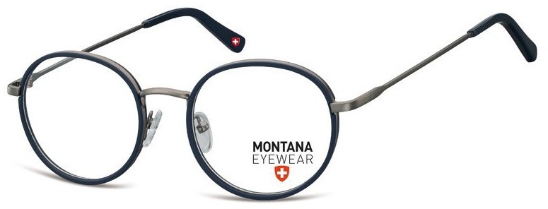 MONTANA Granatowe Lenonki okrągłe Okulary Oprawki optyczne MM608E