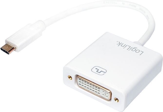Logilink Adapter USB USB C DVI Biały UA0245A