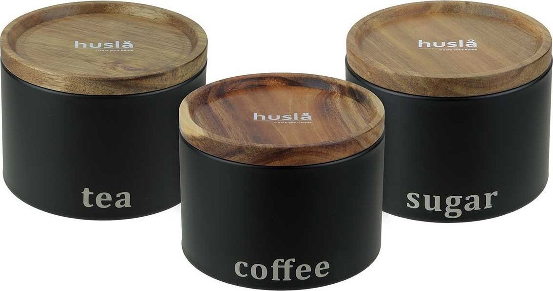 Husla Husla ZESTAW POJEMNIKÓW KUCHENNYCH HUSLA black 73949 73949