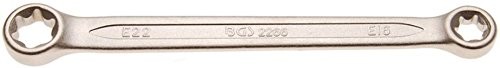BGS podwójny klucz oczkowy na śruby, luźne, E16 X E22 zewnętrzny profil nasadowy E, 2266