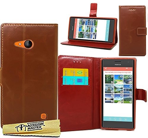 Accessory Master Etui ochronne ze skóry do Nokia Lumia N730 brązowe 5055907847277