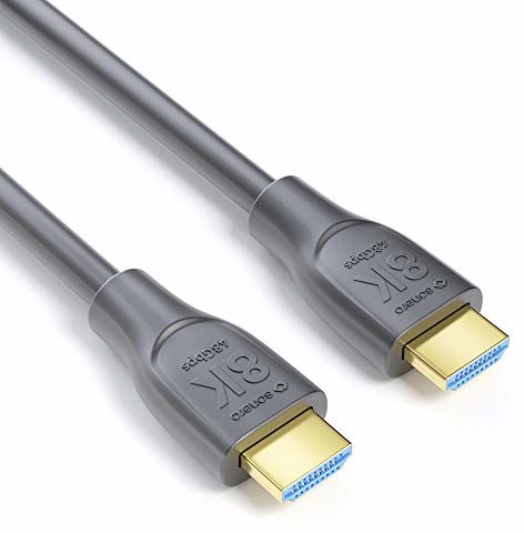 Sonero sonero PHC110-015 8K Ultra High Speed HDMI kabel z Ethernet, odlewana wtyczka designerska, pozłacane złącza (8K UltraHD, 4K 3D z 50Hz/60Hz, 48Gbps Full Bandwith, Dynamic HDR), 1,5m x-phc-015