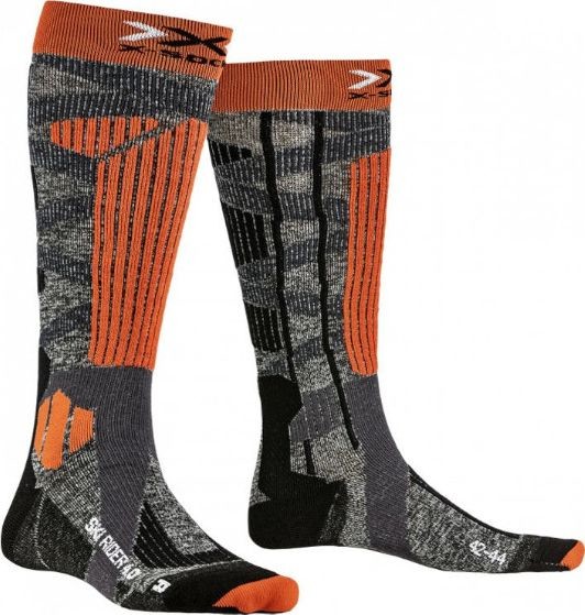 X-Socks Skarpety Ski Rider 4.0 Grey Orange G205 2020 XS-SSKRW19U