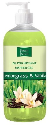 Fresh Juice Żel pod prysznic Trawa Cytrynowa i Wanilia 500ml Elfa Pharm