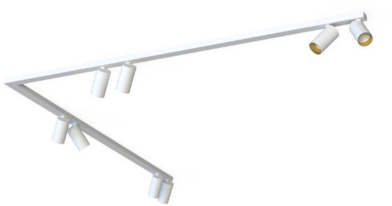 Nowodvorski Lampa punktowa listwa natynkowa narożna MONO VIII dł. 2x 150cm GU10 biały złoty 7695