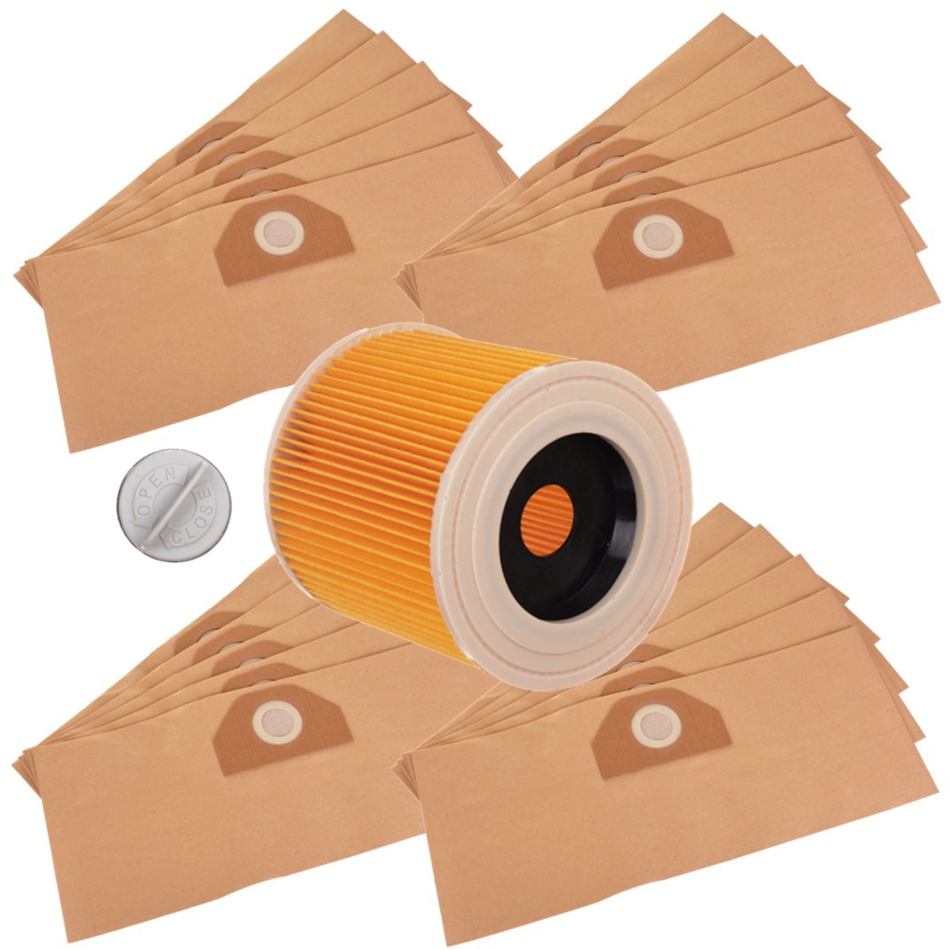 Karcher 20x Worki + Filtr odkurzacza Wd 3.200 MV 3