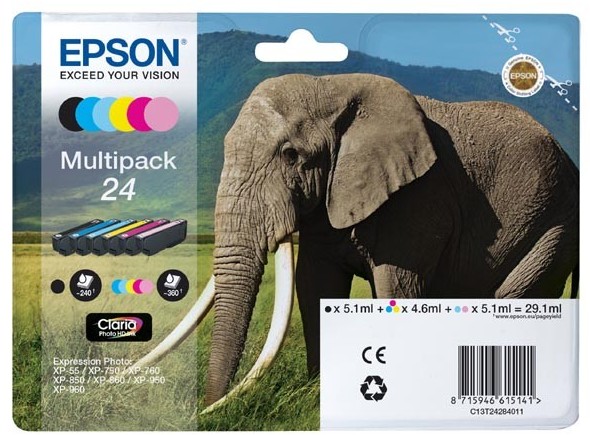 Фото - Картридж Epson T24284011, T2428 multipack tusz oryginalna 