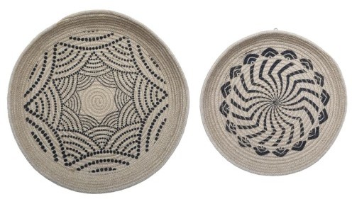 Atmosphera Komplet jutowych ozdób ściennych Sadie DD.11399