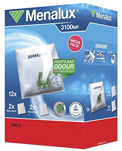 Menalux 3100 MP 12 x worki do odkurzacza z 2 mikrofiltrami 3100 MP