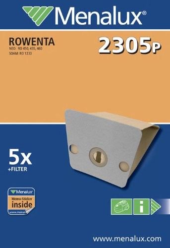 Menalux 2305 P papierowe worki do odkurzacza (5 szt.) do Rowenta 2305 P