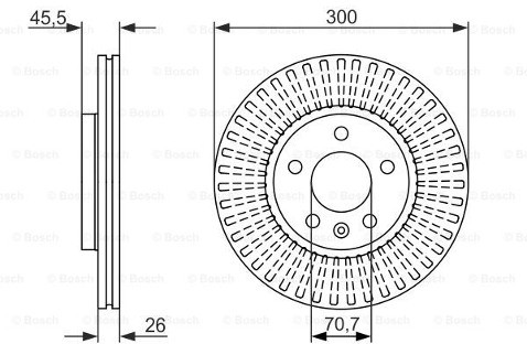 BOSCH Tarcza hamulcowa przednia, 0 986 479 C56  0986479C56