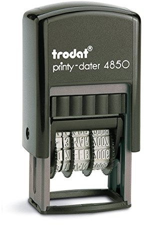 Trodat Printy Dater 4850 pieczątka z napisem Gebucht (zaksięgowano) 092399766506