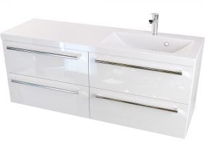 Furni Szafka z Umywalką ATHOS 120 cm 4SZ P - Uchwyt Chrom Połysk ATH UM 120 4SZ P UCH