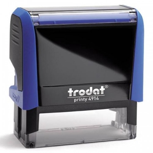 Trodat Pieczątka automat 4914 niebieska - poduszka czarna 64x26mm /TRE-4914NIWCA/ UN357-1