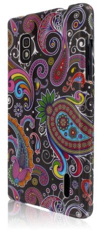 EMPIRE Mpero Snapz Series błyszczące etui do LG Optimus G E970 - czarne Paisley VVGLBPE970