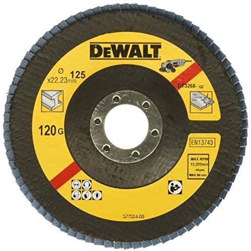 Dewalt DeWALT tarcze szlifierskie lamelkowe 125 MM K120 odsadzony, dt3268-QZ DT3268-QZ