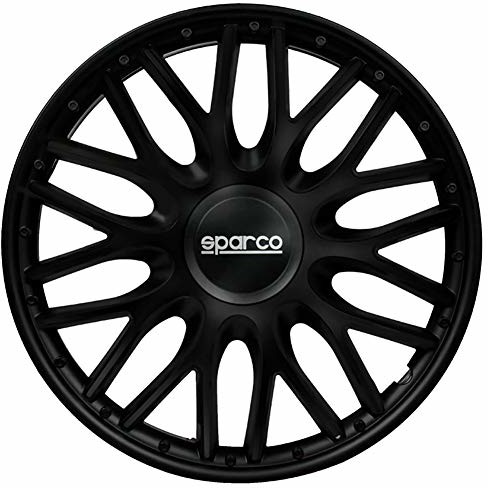 SPARCO SPC1696BK komplet kołpaków ozdobnych Roma 16-calowe czarne pulgady