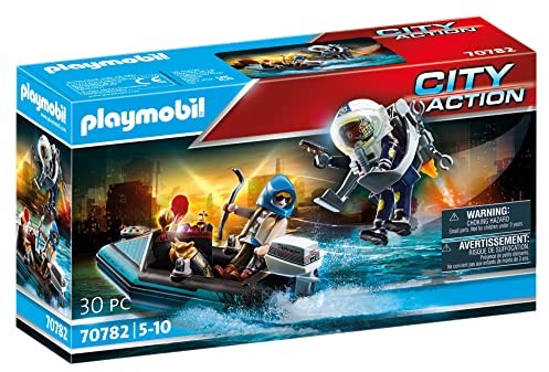 Playmobil PLAYMOBIL City Action 70782 Policyjny plecak odrzutowy: Aresztowanie złodzieja sztuki, od 5 lat 70782