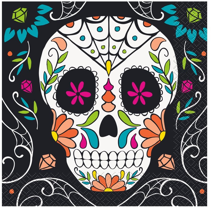 UNIQUE Serwetki Dia de Muertos - 33 cm - 20 szt. U77062