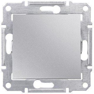 Schneider Sedna łącznik hermetyczny podtynkowy pojedynczy bez ramki IP44 aluminium SDN0100360
