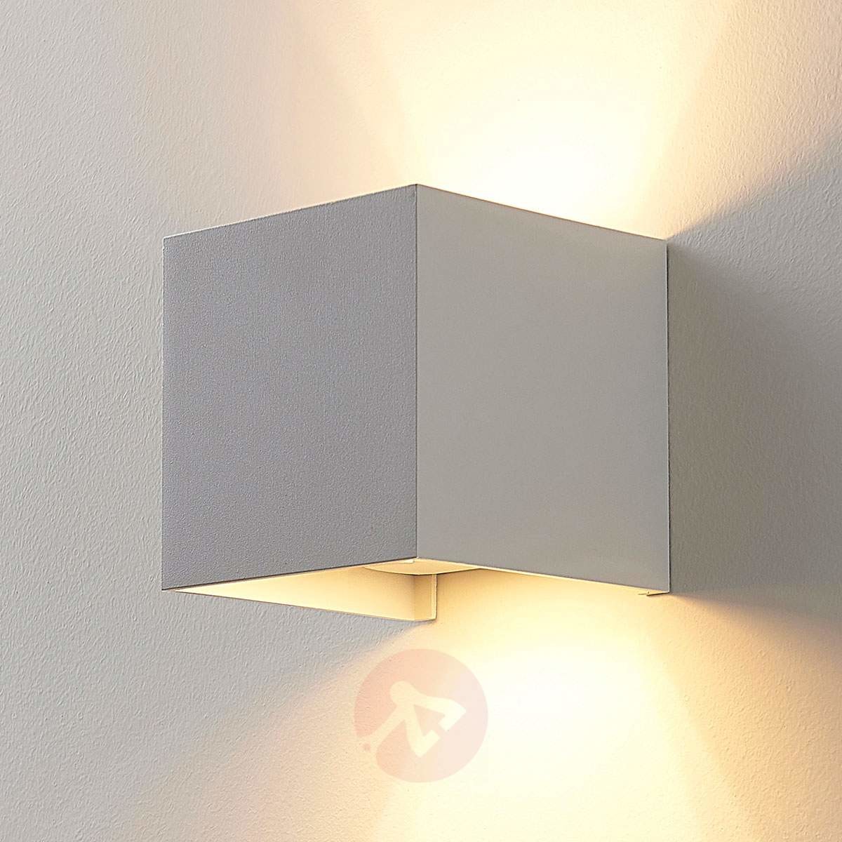 Lampenwelt com Sześcienny kinkiet LED Zuzana, G9, ściemniany