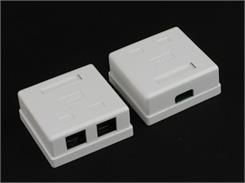 Netrack gniazdo kompletne natynkowe 2xRJ45 8p8c STP Cat6 106-36