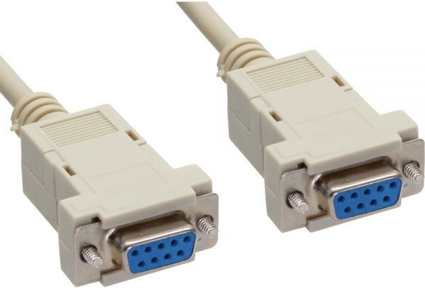 InLine Null Modem Kabel DB9 żeński - żeński molded szary10 m - 12226