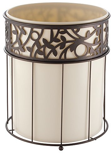 InterDesign Inter wzornictwo 86941eu Vine kosz na śmieci, wanilia/brąz 86941