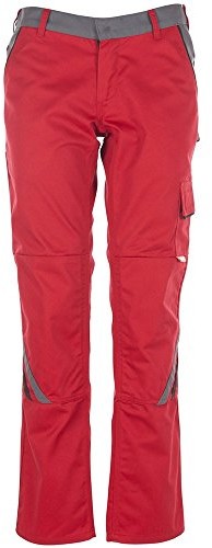 Planam Highline damskie spodnie robocze, 40, czerwony/łupek/czarny 2391040