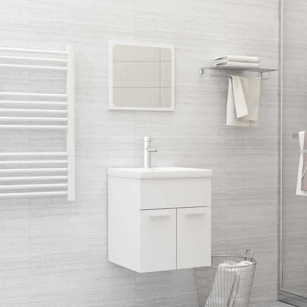 VidaXL Lumarko Zestaw mebli łazienkowych, biały, płyta wiórowa! 3071684 VidaXL