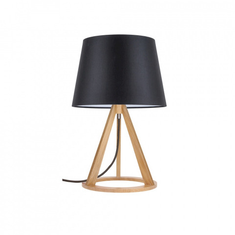 Spotlight Premium Collection Lampa stołowa Konan 6515174 SPOTLight Premium Collection czarna oprawa z drewna dębowego 6515174