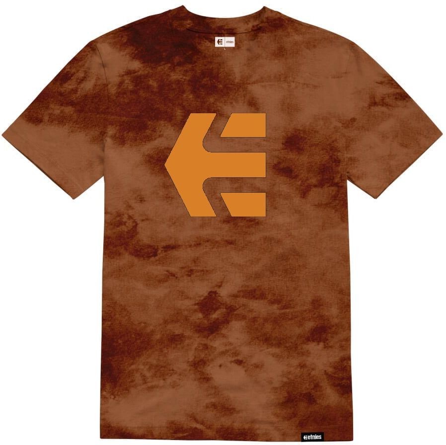Etnies t-shirt ICON WASH TEE Brown/Orange