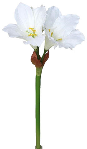 Sztuczna Amarylka biały, 52 cm