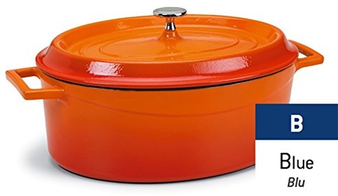 Pentole Agnelli pentole agnelli Slow Cook rondel Oval z 2 uchwytami, wykonane z żeliwa COGHSOP12612B