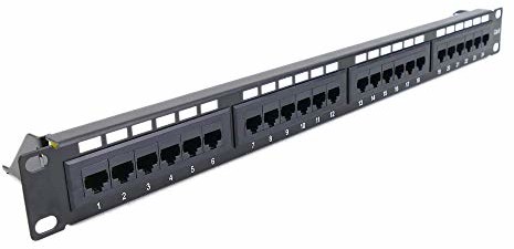 RackMatic.com Patch Panel 24 X RJ45 UTP Cat.6 1 GB Ethernet