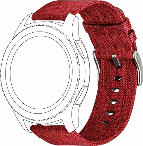 Samsung topp - Nylonowy pasek do Gear S3 Frontier/Classic & Galaxy Watch 46 mm, czerwony