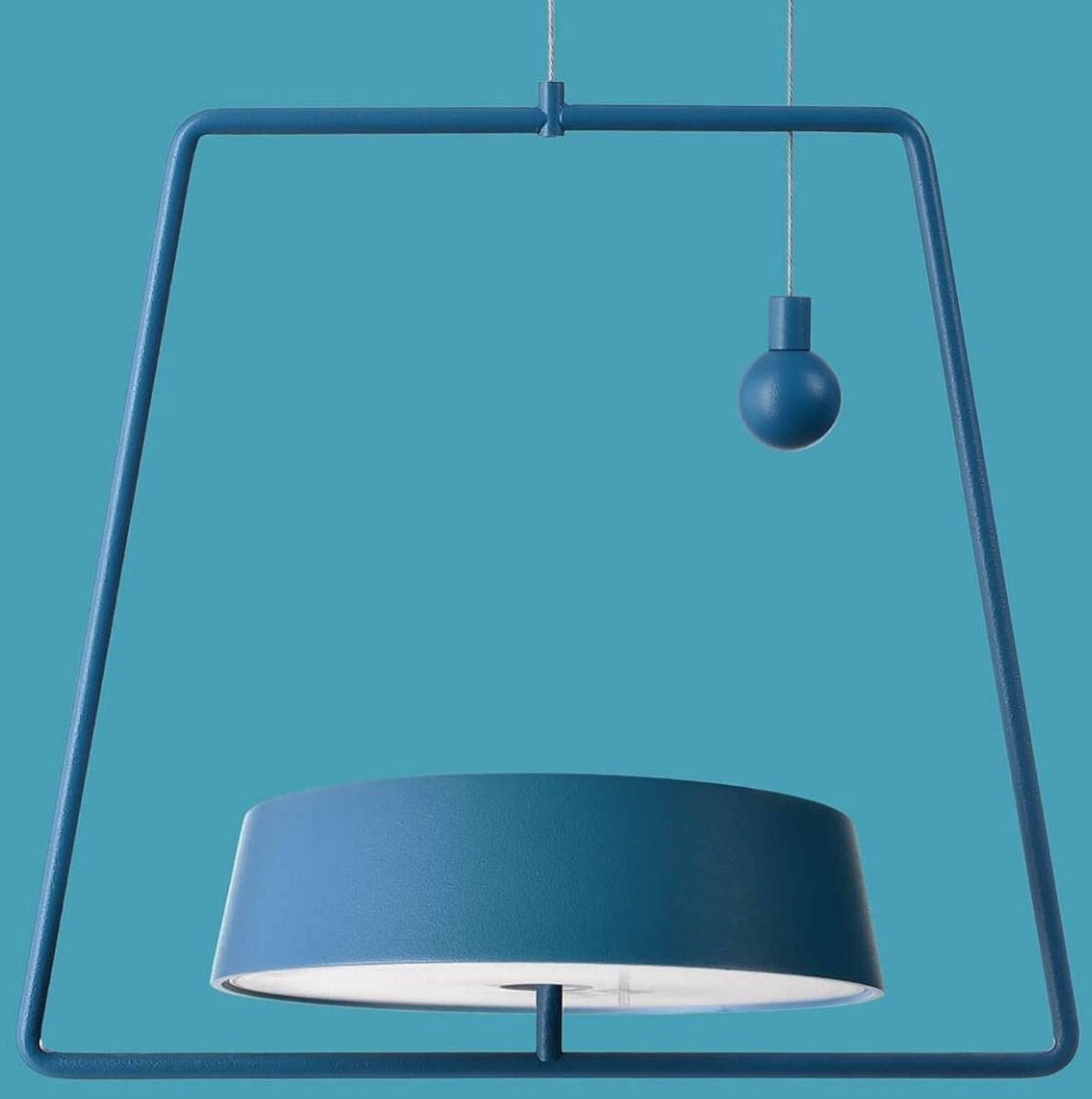 Deko-Light Lampa wisząca LED Miram akumulator, niebieska
